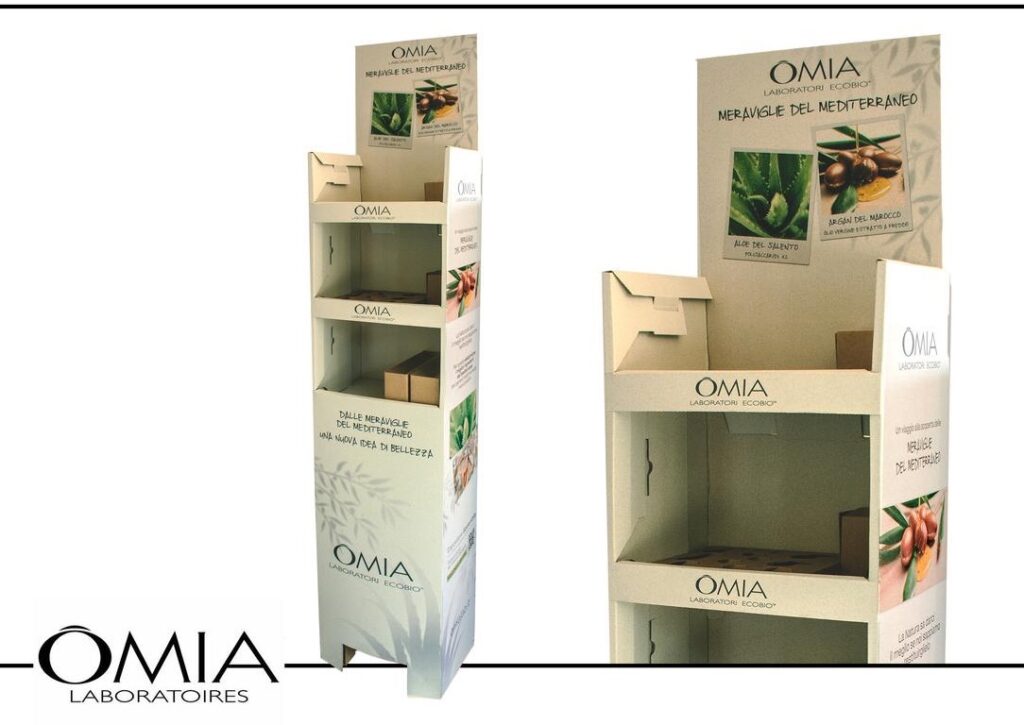 espositore in carta erba OMIA PRES