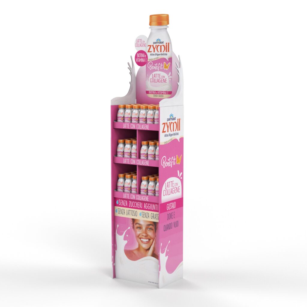 espositore zimyl parmalat lic packaging